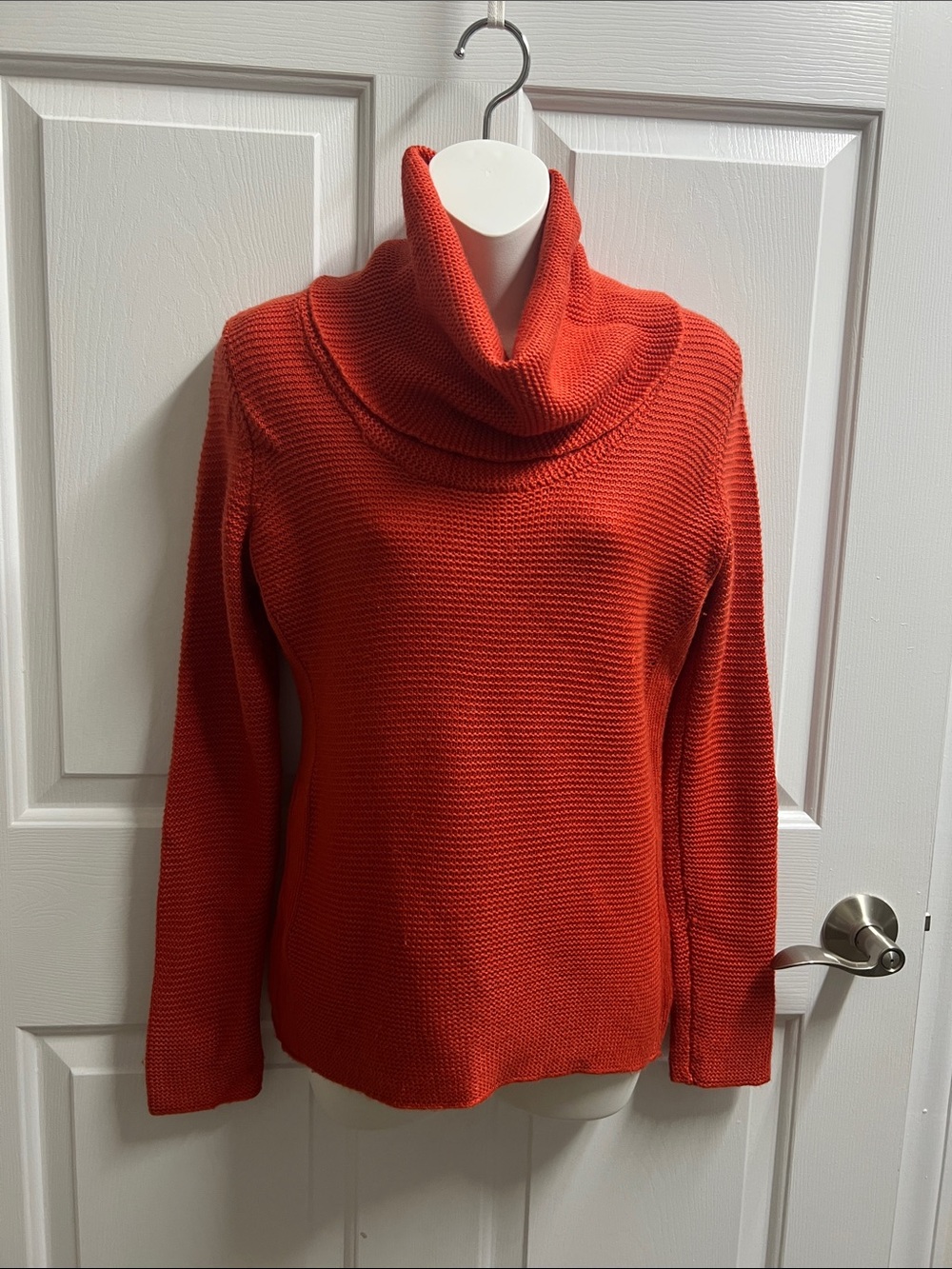 Banana Republic sweater women’s Orange Cowl Neck wool small S 546
